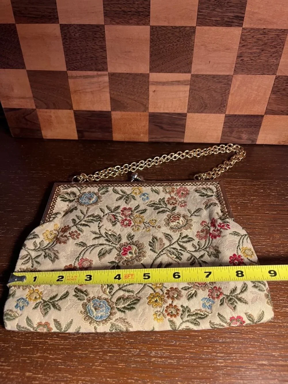 Floral Tapestry Purse Made in Italy A784